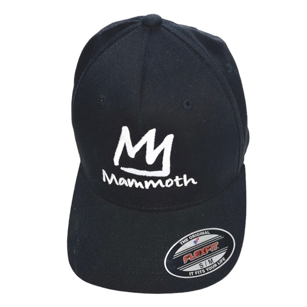 Mammoth Mountain Embroidered Flex Fit Hat NEW black